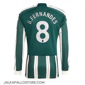 Manchester United Bruno Fernandes #8 Vieraspaita 2023-24 Pitkähihainen
